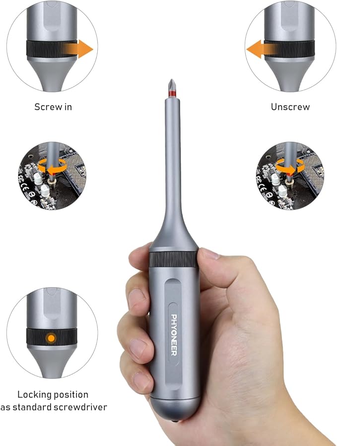 13-in-1 Ratcheting Screwdriver Set with 12 S2 Driver Bits, Direction Converter, and Magnetic Storage - Durable Aerospace Aluminum Handle for Household and Automotive Use.