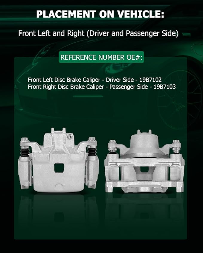 SCITOO Front Left+Right Brake Calipers With Bracket 19B7102 19B7103 Compatible For Nissan Altima 2013-2019 For Nissan Leaf 2014-2017