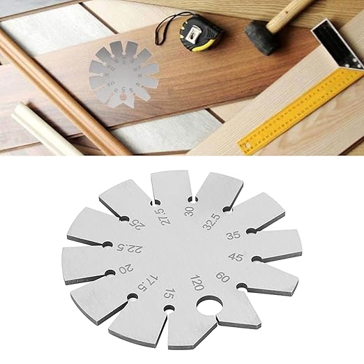 Stainless Steel Bevel Angle Gauge, Measure 15-120 Degree Angles for Knife Blade, Woodworking, Chisel, Compact & Durable, Includes Storage Box