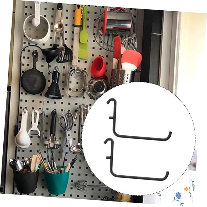 COHEALI 3pcs Heavy Duty Pegboard Hooks Iron Tool Hangers Baked Enamel Finish Accessories for Garage and Workshop Organization Easy to Install Utility Hooks