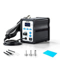 VEVOR Hot Air Rework Station, 700W Digital Display SMD Rework Station, 212℉-932℉ Hot Air Gun with Adjustable Airflow, 3 Pre-Set Channels & ℃/℉ Conversion for Chip Dismantling, Electronics Repair