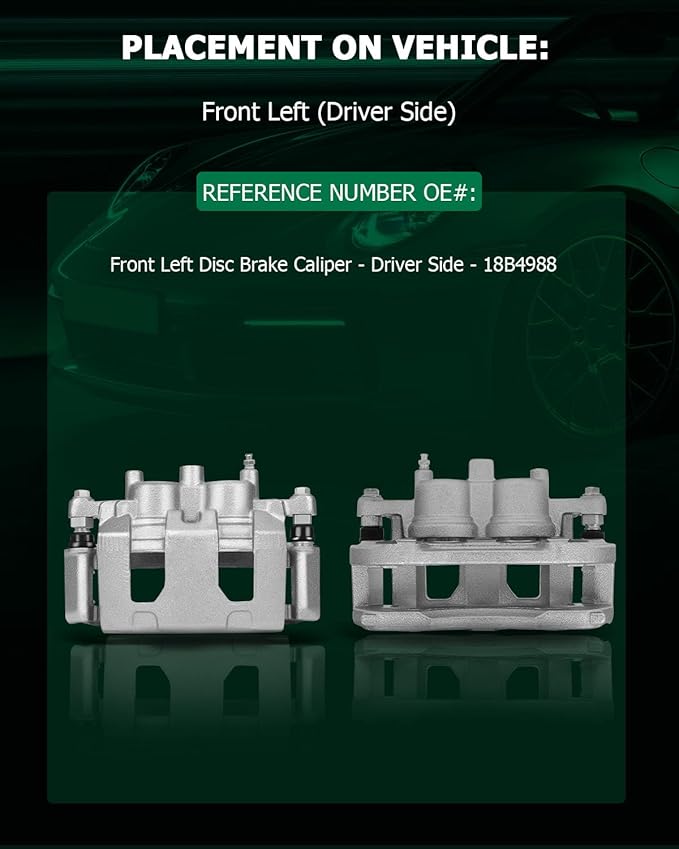 SCITOO Front Left Brake Caliper With Bracket 18B4988 Compatible For Buick Lucerne 2006-2011 For Buick Rendezvous 2004 For Chevrolet Impala 2003-2013 For Chevrolet Monte Carlo 2006-2007