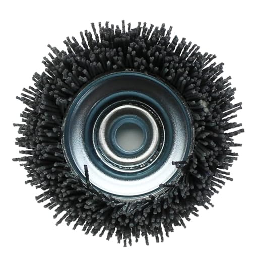 BHA 4" Abrasive Filament Nylon Bristle Cup Brush, 5/8-11 Threat Arbor - Gray (80 Grit)