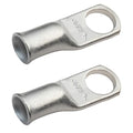 SELTERM 2pcs 6 AWG 5/16" Stud Tinned Copper Wire Lugs, Battery Lugs, Ring Terminals, Battery Cable Ends, 6 Gauge Ring Terminal Connectors, UL Marine Grade Electrical Battery Terminal Connectors