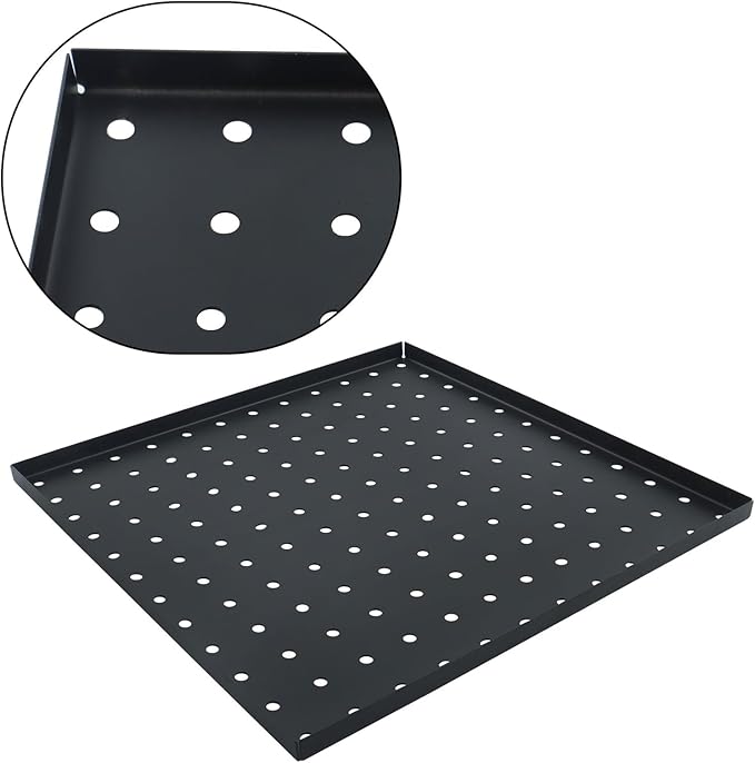 findmall 4Pack 12 x 12 Metal Black Wall Pegboard Panels Heavy Duty Peg Board for Tool Organizatio Garage Workbench Shed Craft Room kitchen Drawers