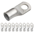 SELTERM 10pcs 3/0 AWG-1/2 Stud Tinned Copper Wire Lugs, Heavy Duty Cable Ends, 000 Gauge Ring Terminals, UL Battery Lugs Marine Grade Copper Eyelets Electrical Terminal Connectors
