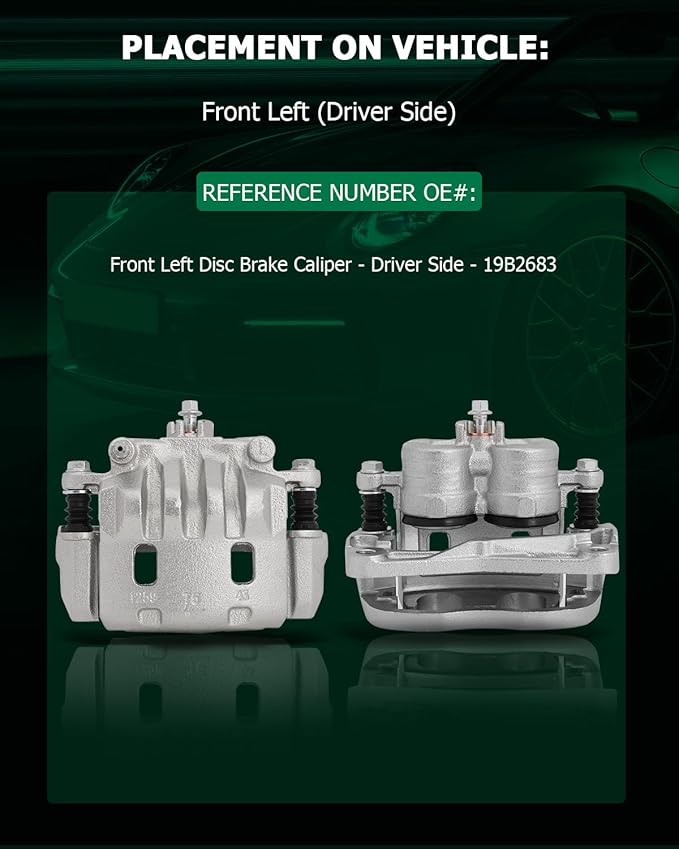 SCITOO Front Left Brake Caliper With Bracket 19B2683 Compatible For Saab 9-2X 2005-2006 For Subaru Impreza 2002-2016 For Subaru Legacy 2003-2004