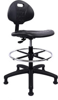 Chair Master (Tall Bench Stool, Glides Easy to Clean! Ergonomic Polyurethane Drafting Stool. Seat Height Range 23"-33". Heavy Duty Adj. Footring. for Home Office Lab Workstation
