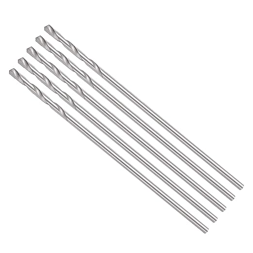 Drill Bit, 0.7mm Cutting Diameter, 4241 HSS 118° Cutting Angle Uncoated Bright Versatile Jobber Bits - (Applications: for Drilling Plastic Wood Soft Metal), 5-Pieces