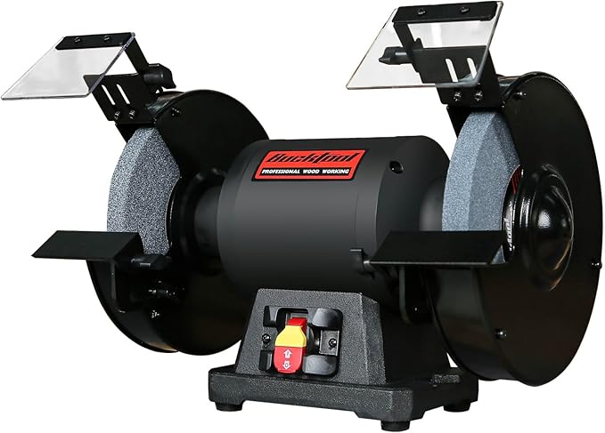 BUCKTOOL 2HP 10 Inch Low Speed Bench Grinder, 1750 RPM Table Grinder with 13A Motor, High Precision Wobble-free Wheel Grinder, TDS-250