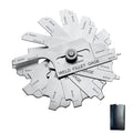 7-Blades 3.2-25.4mm Metric Cam Type Weld Gauge Fillet Weld Set Gage Rl Gauge Stainless Steel Depth Gauges Welding Inspection Test Ulnar for Boilers, Bridges, Shipbuilding