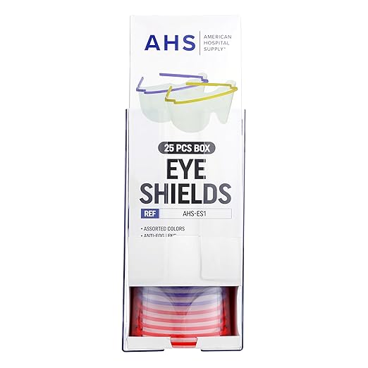 Eye Shield [Box of 25] Pre-Assembled Eye Protective Glasses, Protective Eyewear PPE for Hospitals with Optical-Grade Lenses, Lightweight Frame | Eye Protection Equipment