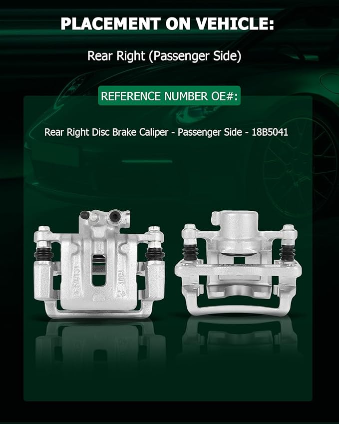 SCITOO Rear Right Brake Caliper With Bracket 18B5041 Compatible For Chevy Captiva Sport 12-15, For Chevy Equinox 07-17, For GMC Terrain 10-17, For Pontiac Torrent 07-09, For Saturn Vue 08-10
