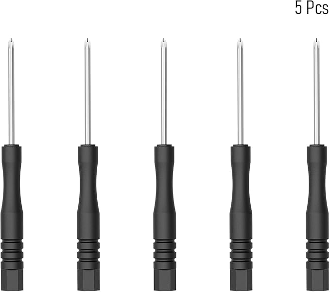 5PCS Mini Phillips Screwdriver, 2mm Cross Head with Black Non-slip Handle for Small Appliances, 3.27"(83mm) Total Length, Non-magnetic