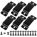 6 Pcs Tape Measure Holder Clip Measuring Tape Holder Metal Measuring Tape Belt Holder Tape Holder for Tool Belt with Rivets Tape Measure Hanging Tape Holder for Easy to Carry Matte Black