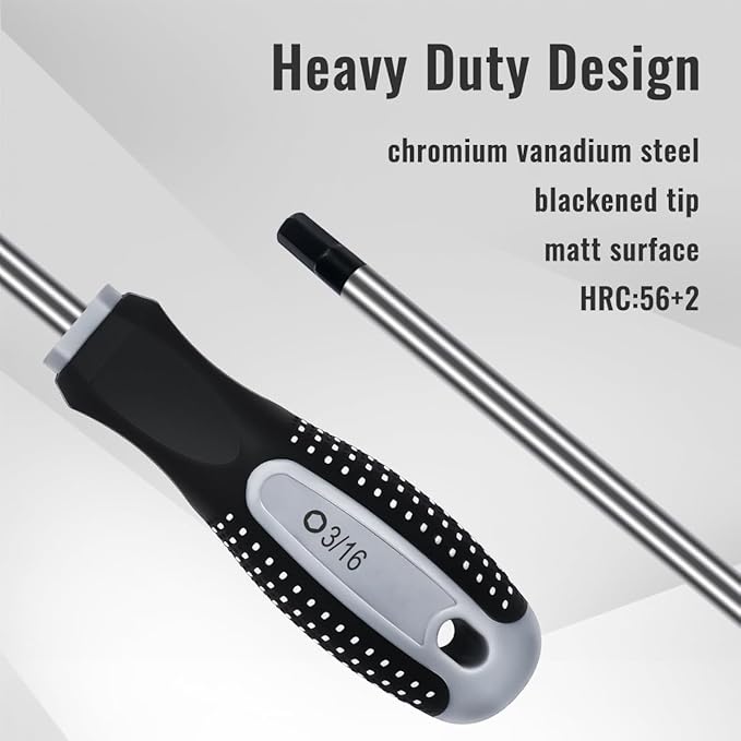 Hex Allen Wrench Screwdriver Set (10 Pack in Precision & Standard SAE Sizes .035", .050", 1/16", 5/64", 3/32", 7/64", 1/8 ", 9/64", 5/32", 3/16") - Perfect for RC Cars, Quadcopters, & Helicopters