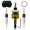 Hex Shank Countersink Drill Bit Set 3Pc #10#12#14 Woodworking Countersink Drill Bits with Adjustable Bit Depth Stop, HSS M2 Drill Bits in Size 1/8" 9/64" 5/32", 3/8" 82˚, with Storage Case
