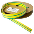 Kable Kontrol Heat Shrink Tubing - 3/8” Inch - 100' Ft Long, Yellow & Green Polyolefin - 2:1 Industrial Shrink Tube & Cable Sleeve for Electrical Wire Insulation - Rated for 600 V