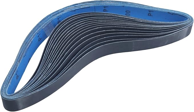 1x30 Knife Sharpening Sanding Belts Kit,1000 Fine Grit Silicon Carbide Belt Sander Belts for Metal Woodworking Wet Dry Polishing,15-Pack