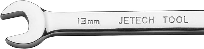 Jetech 13mm Ratcheting Combination Wrench (10 Pack), Industrial Grade Gear Spanners with 12-Point Design, 72-Tooth Ratchet, Made with Forged and Heat-Treated Cr-V Steel in Chrome Plating, Metric