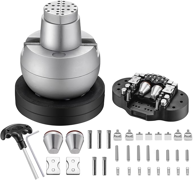 DZQ Ball Vise 5" Engraving Setting Tool 360°Rotation Professional Ball Vise 36PCS Attachment Jewelry Engraving Block Tools Standard Block