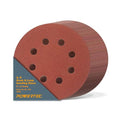 POWERTEC 75PK, 40/80/120 Grits, Sanding Discs 5 Inch - Hook and Loop, 5 Inch 8 Hole Aluminum Oxide Sandpaper Discs, Woodworking Sanding Pads for Random Orbital, Palm, Air & Pneumatic Sander (45003)