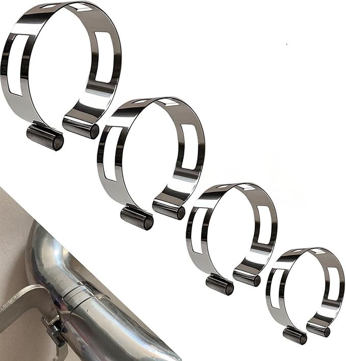 2"2.5" 3"3.5" Stainless Steel Exhaust Tack Welding Clamp-On Kit | Heavy-Duty Corrosion-Resistant Tool for Automotive Exhaust Fabrication & Professional Welding Projects (4PCS)