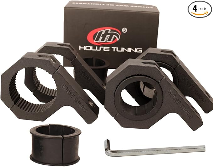 Roll Bar Clamps (2.25" - Pack 4), 2 1/4" Roll Bar Mounts, LED Light Mount Clamp