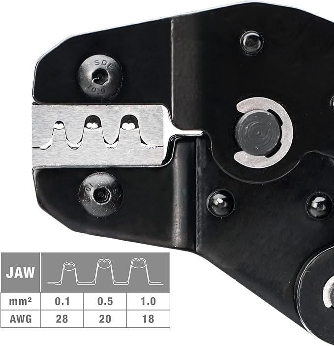 iCrimp SN-025 Dupont Crimper, O Crimp Tool, D-sub, Dupont Connector Wire Crimp Tool AWG 28-18(0.1-1mm²) for Harwin, Amphenol MINI-PV Connectors Molex KK 396 Micro Timer Connectors