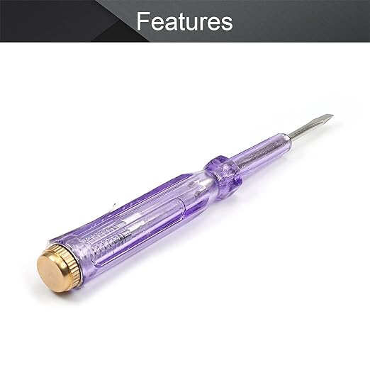 Fielect Circuit Tester, Voltage Tester Pen Screwdriver Electric Test Detector, Slotted Screwdriver Test Pen 100-500V 1pcs