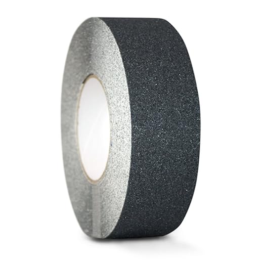 GGR Supplies T.R.U. NST-20 Black Non-Skid Tape 8 in. Wide x 60 ft. Length Safety Way 60 Grit Anti Slip Traction Tape 32 Mil No Slip
