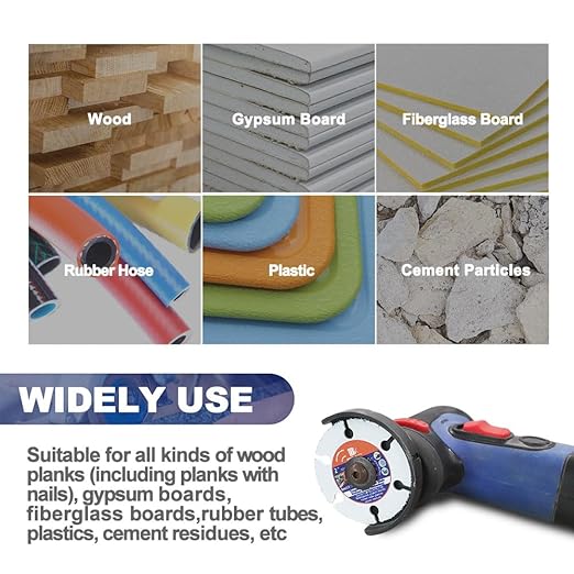 Carbide Multi Wheel 2inch - BRSCHNITT Wood Cutting Disc mini Angle Grinder 10mm Bore for Cutting Wood, Copper, Aluminum, Plastic and Soft Metal