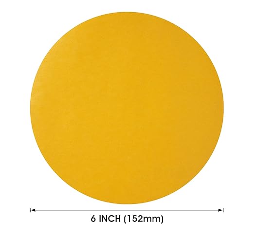 S SATC 100 PCS 6 Inch Premium Gold PSA Sanding Disc, 800 Grit Sandpaper Roll with Adhesive Sticky Back for Wood, Auto Body Repair, Marine, Paint, Metal, and Plastics