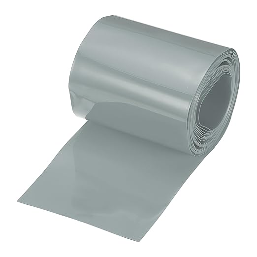 MECCANIXITY Battery Wrap PVC Heat Shrink Tubing 42mm Dia 66mm Flat 10 Feet(3meters) Silver Gray Good Insulation for Battery Pack