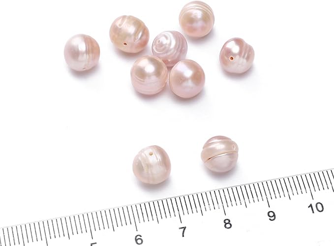 Natural Pearl Beads Potato 9-10mm Purple Freshwater Cultured Loose Gemstone Beads for DIY Jewelry Making 13.8''/Strand HQ