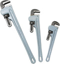 Stark USA "3PCS Aluminium Pipe Wrench Adjustable Jaw Plumbing Pipe Wrench (14" 18" 24" inch) Pipe Wrench Set, silver (18849)