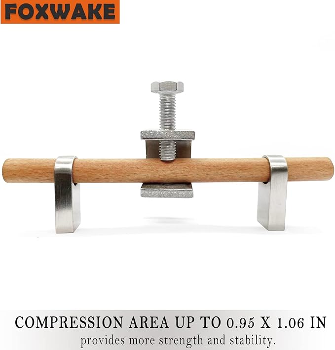 Mini C Clamps Stainless Steel 0.83 Inch for Working, Heavy Duty Small U Clamps for Metal Mounting, Universal Desk Clamp with Stable Wide Jaw Opening/I-Beam Design (6pcs)