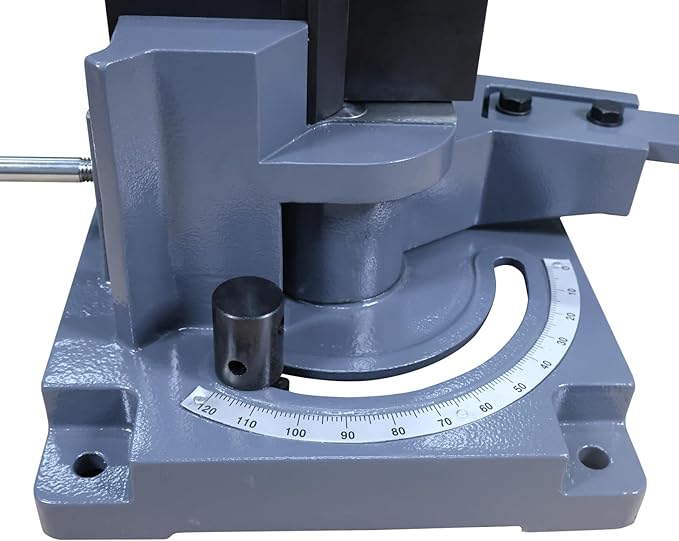 KAKA INDUSTRIAL Universal Bender, 120 Degree Manual Metal Bender, Strip Steel, Flat Steel, Round Steel, Angle Steel Rod Bender, Hot and Cold, Bar Bending Machine with Detachable Bending Lever UB-100A