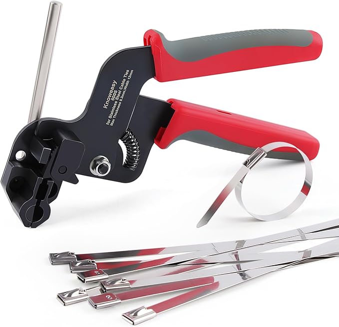 Knoweasy 600S Upgraded Stainless Steel Cable Tie Gun, Cable Tie Tool and Zip Tie Tool Ideal for Engineering, Automotive projects or Home Improvements