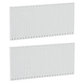 TORACK 2-Pack 12x24 inch Metal Pegboard Panels for Garage Wall, Tool Storage Pegboard for Workbench, Workshop, Tools Organizer Peg Board for Pegs(Grey)