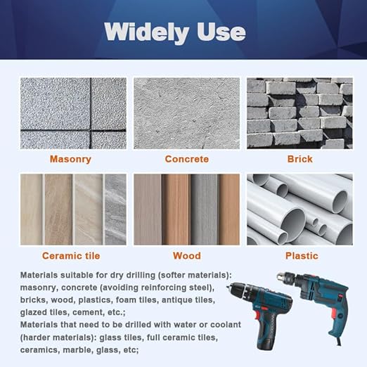 Carbide Drill Bit Set - Dry Drill Bit Set for Masonry, Concrete, Bricks, Wood, Plastic etc(5MM*5Quick-fit Shank)