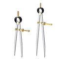 2 PCS Adjustable Lockable Spring Wing Divider Calipers, 6 Inch and 8 Inch Steel Leather Compass Creaser, Drafting Compass Tool for Woodworking, Metalworking, Geometry Drawing