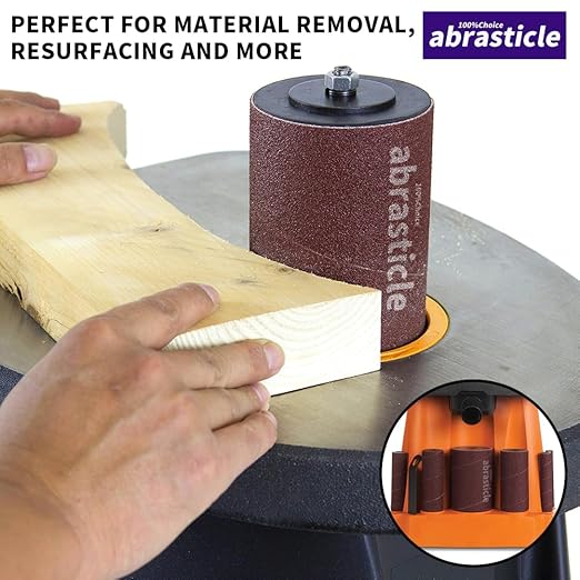 18 Pack Spindle Sander Sleeves, Sanding Sleeves for Oscillating Sander, 120 Grit Sandpaper, 4-1/2" Length, Each 3 of 1/2",3/4",1",1-1/2", 2", 3" Diameter