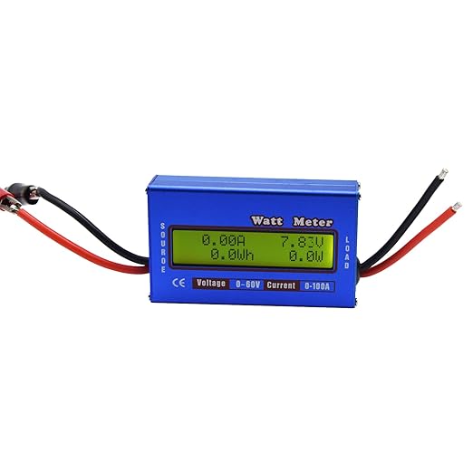 Blomiky from 4.8V to 60V 100A Voltage Tester Battery Power Consumption Performance Analyzer Monitor with Backlight Digital LCD Screen for Solar RC Voltage Current Discharge Watt Meter