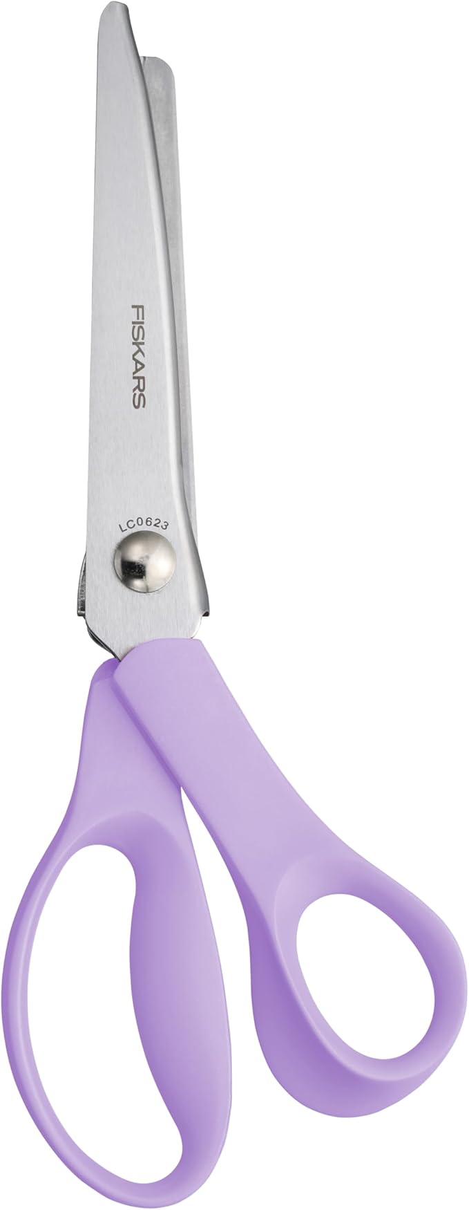 Fiskars Fashion Pinking Shears, Stainless Steel Blades for Zigzag Cutting, Ergonomic Handle for Comfort, Purple