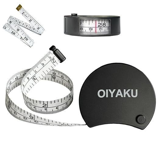 Tape Measure Body Measuring Tape Window Reading Retractable Soft Dual-Scale Tape with Lock Button for Weight Loss Muscle Building Sewing Tailor pet & Medical Measurements 60inch Fashion Tape