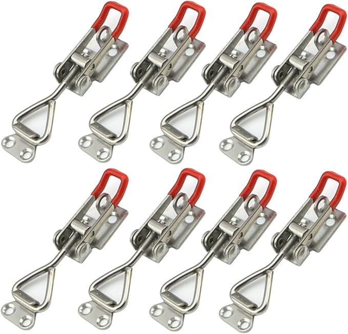 Adjustable Toggle Latch Clamp 4001, 330 Lbs 150Kg Holding Capacity, 4001 Heavy Duty Quick Release Pull Latch Toggle Clamp(R4001wiith keyhole -8PCS)