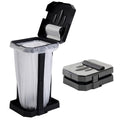 Collapsible Trash Bag Holder with Reinforced Legs and Bonus Inner Storage Compartment, Portable Trash Can, Outdoor Waste Bin with 20 Bags Included for Camping, RV, Picnic, and Home Use