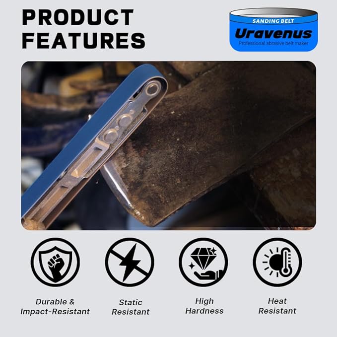 1/2 x 18 Inch Sanding Belts, 36 Pcs 120 Grit, Zirconia Sanding Belts for Fine Finishing, Metal Polishing, Woodworking