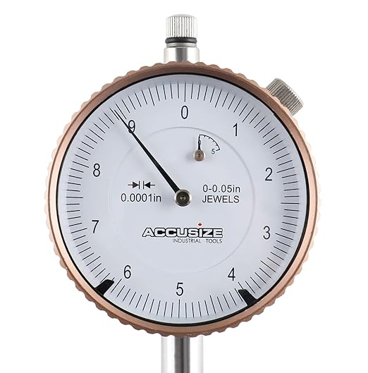 Accusize Industrial Tools Agd2 Style 0-0.05'' by 0.0001'' Dial Indicator with Lug Back, P900-S097